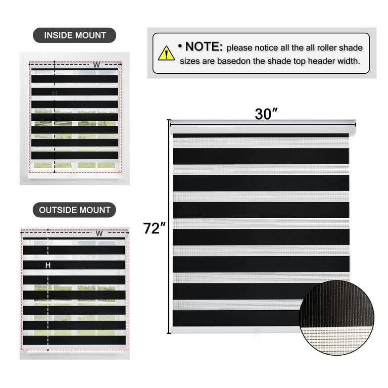 AOSKY Zebra Blinds Windows Roller Shades for Window Zebra