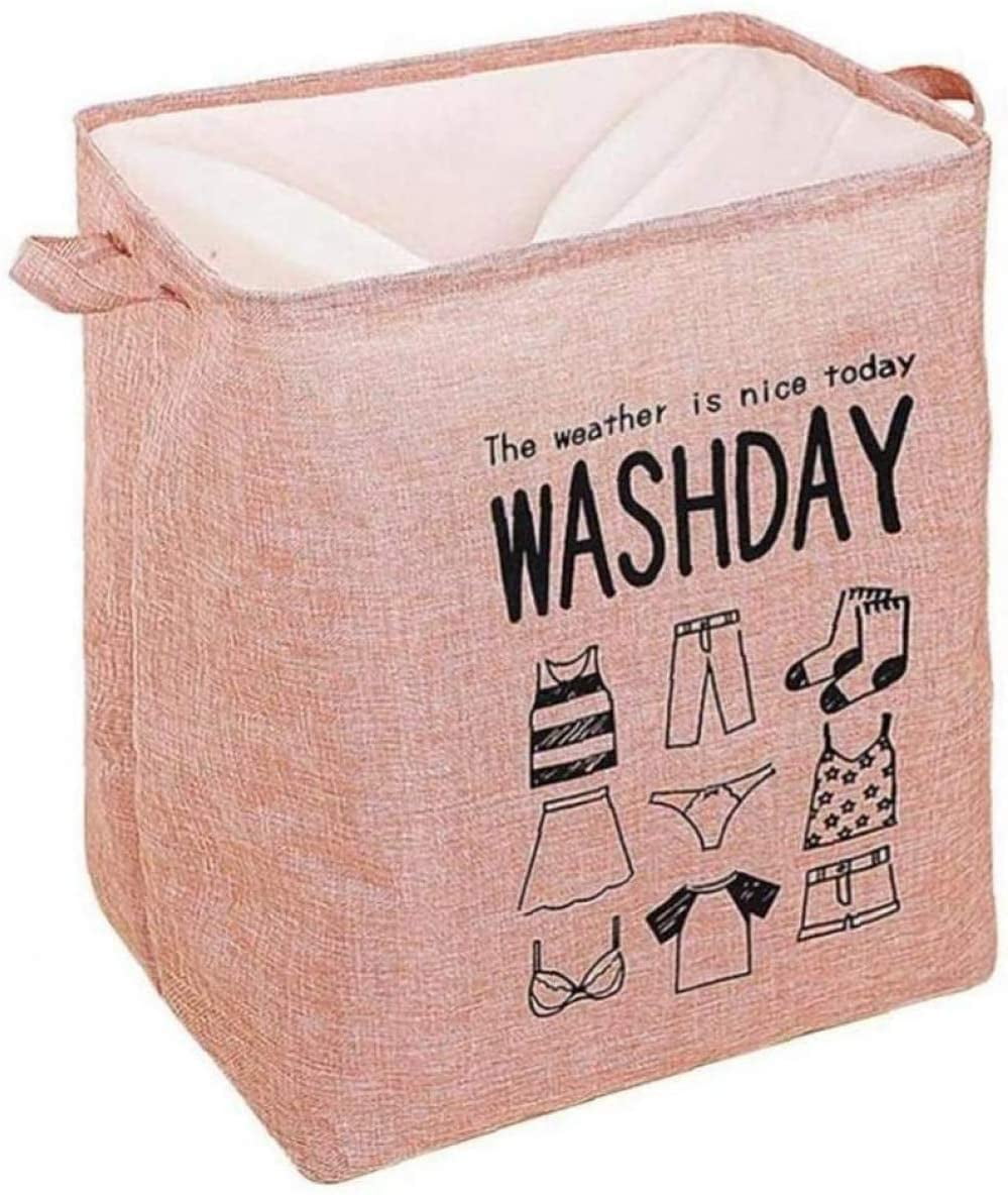 Large Folding Laundry Basket with Lid Toy Storage Baskets Bin for Kids