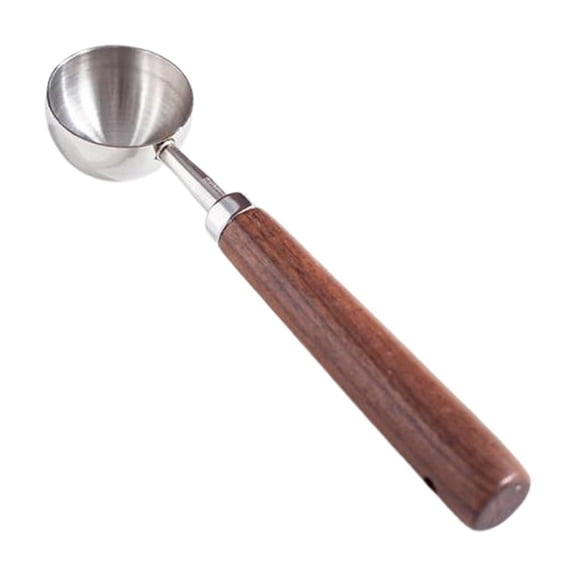 DAMAI Long handle-Coffee Scoop Vintage Coffee Measuring Spoon,Stainless Steel Coffee Spoon With Nature Walnut wood Handle,Kitchen Utensil Loose Tea Spoon Perfect for Coffee Tea