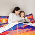 thumbnail image 4 of jejeloiu Bold Sunset Waves Full Size Comforter Sets For Girls,Sandy Beach Turtle Bedding Comforter Set,Warm Multicolor,Colorful Stars Reversible,3 Pieces,1 Comforter and 2 Pillowcases, 4 of 7