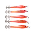 thumbnail image 2 of Señuelo de Pesca Duro Zhivalor Simulación de Calamar Anzuelos de Cebo Falso Calamar Artificial Doble Anzuelo Color Naranja y Rojo 5 uds, 2 of 8