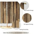 thumbnail image 2 of Brown Farmhouse Wooden Barn Door Kitchen Curtains Country Wood Western Small Short Cafe Window Curtains Rustic Vintage Bathroom Drapes Treatment Tier Curtains 2 Panels (27.5x39 Inch), 2 of 6