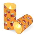 thumbnail image 2 of 2 PCS Tilted Flameless Candles Flickering LED Lights Battery Operated Candles with Remote Timers for Holiday Decor Popcorn Pattern, 2 of 7
