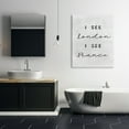 thumbnail image 2 of The Stupell Home Decor Collection Black and White I See London I See France Textured Typography Super Canvas Wall Art, 2 of 5