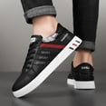thumbnail image 3 of CORASUN Men's Low Top Lace Up Skate Sneakers, Classic Synthetic Leather Casual Board Shoes, Non Slip Daily Walking Shoes, 3 of 3