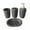 95-Gray-home decor, variant on 4 Piece Modern Bathroom Accessory Set with Soap Dispenser Toothbrush Holder Tumbler and Soap Dish Plastic Gray or Beige for Countertop Organization