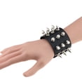 thumbnail image 2 of Pulsera Brazalete Picos Metalicos XianweiShao Dark Punk 22,5 cm de largo 5 cm de ancho, 2 of 5