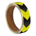 thumbnail image 3 of Uxcell Reflective Tape, 1 Roll 10 ft x 1-inch Adhesive Safety Tape Reflector, Arrow Fluorescence Yellow Black, 3 of 6