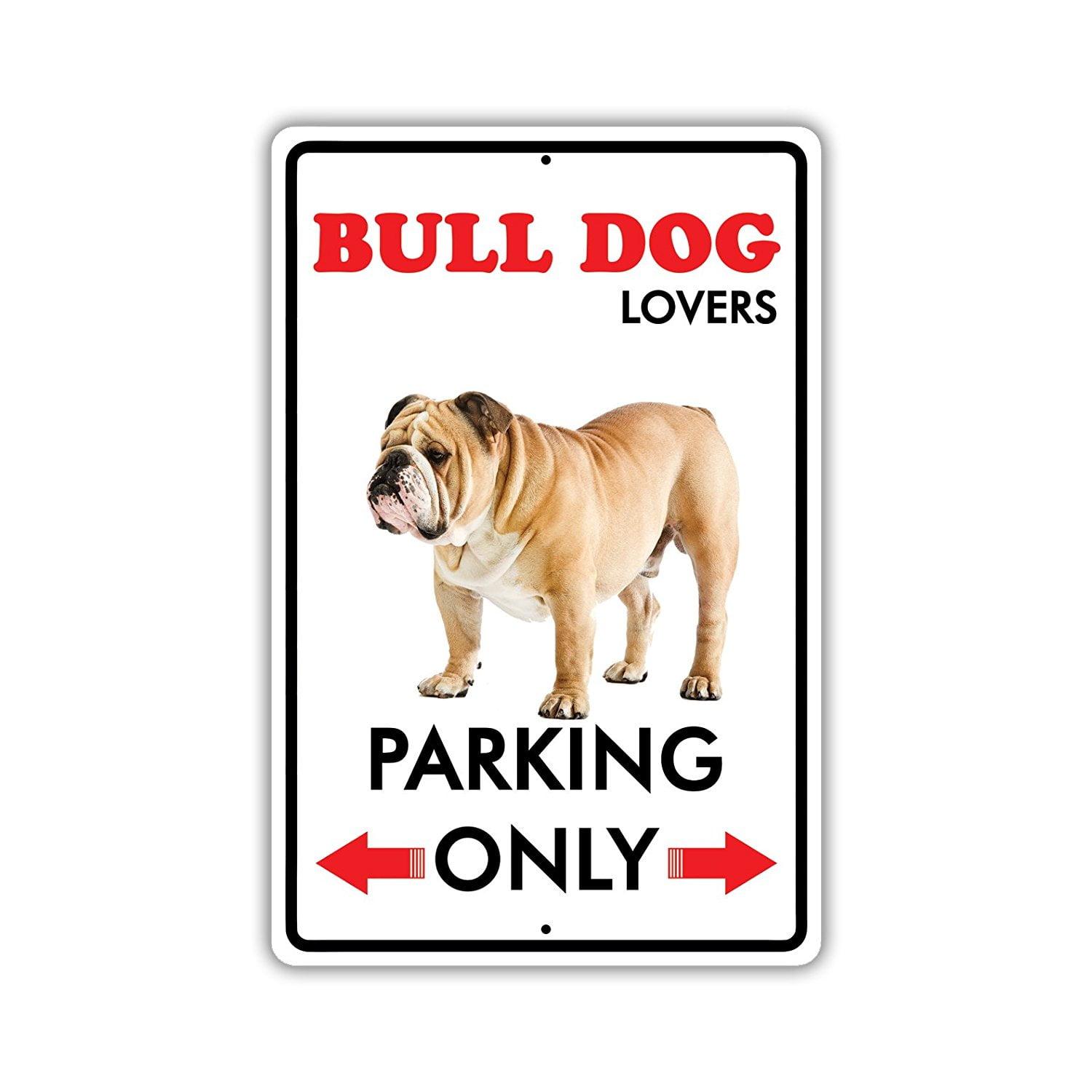 Warning Area Patrolled By Pug Novelty Funny Metal Sign 8 in x 12 in 