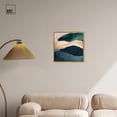 thumbnail image 3 of Navy and Emerald Bits II Canvas Blue Abstract Art by Art Remedy, Gold Frame, 20" x 20", 3 of 7