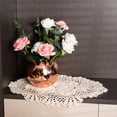 thumbnail image 6 of Ksopiavobs 2-Pieces Handmade Cotton Crochet Doilies Oval Lace Table Placemats 12 x17inch, Beige, 6 of 7
