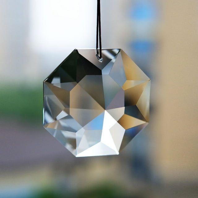 Décoration de Fenêtre Suspendue Attrape-Soleil en Cristaux Colorés de 60 mm