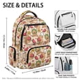 thumbnail image 4 of FKELYI Kids Backpack 17 Inch Spacious Schoolbag with Multi-Pockets for Elementary Student Portable School Bookbag Casual Daypack Flower Capybara Love Print Knapsack, 4 of 7