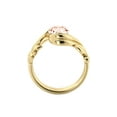 thumbnail image 4 of 14K Yellow Gold 1.00 CT natural peach/pink VS Morganite Ring Flower Leaves Leaf, 4 of 4