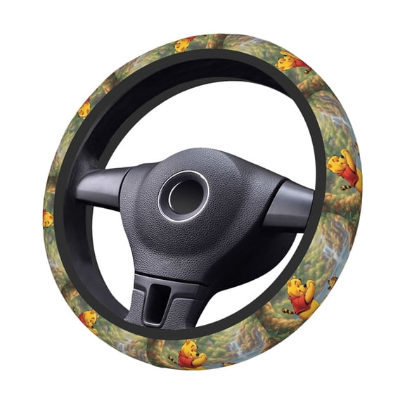 Win-Nie Steering Wheel Cover Elastic Stretch Breathable Vehicle Steering Wheel Protector Car Interior Accessories