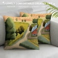 thumbnail image 3 of Fenyluxe House Trees Detailed Painting Fashion Style Dirt-Resistant Throw Pillow Covers Printed on Both Sides Year-Round Applicable 1PC 20x20in, 3 of 5