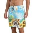 thumbnail image 2 of Pofeuu French Bulldog Sunflowers Bubbles Prin Men's Swim Trunks Quick Dry Bathing Suit Swimming Board Shorts Mesh Lining Beach Swimwear-Large, 2 of 6