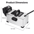 thumbnail image 5 of Suodoka Deep Fryer with Baskets, 3.5QT Electric Fryer with Adjustable Temp & Timer, Nonstick Tank for Chicken & Fries, 5 of 8