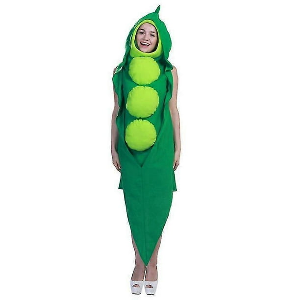 Funny Fruit & Veggie Costumes | 2 Slip On Halloween Costumes For Women And Men| One Size Fits All | Pair Of Pea Pod Costumes