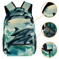 thumbnail image 3 of Lightweight Backpack Dolphin School Bag Travel Laptop Daypack for Men Women Casual Rucksack, 3 of 6