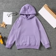 thumbnail image 4 of Girls Hoodie Kids Winter Hoodie Long Sleeve Solid Color Sweatshirt with Front Pocket Soft Warm Pullover for Daily Wear and School Outfits, 4 of 4
