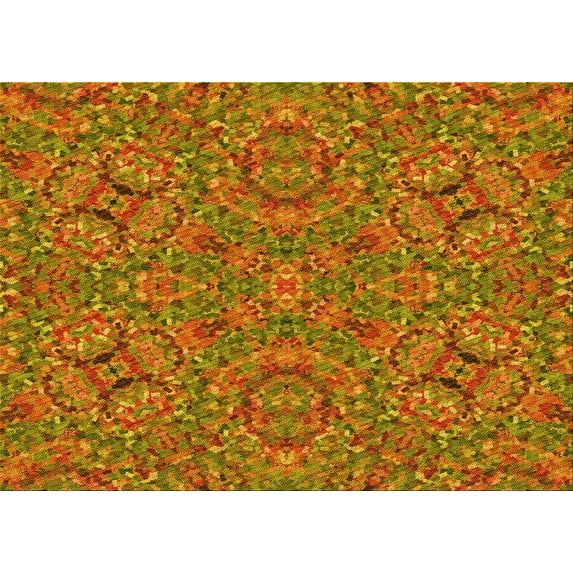 Ahgly Company Indoor Rectangle Patterned Mahogany Brown Area Rugs, 8' x 10'