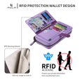 thumbnail image 4 of Dteck Detachable Magnetic Case for Samsung Galaxy S23, RFID Blocking Multifunction Wallet for Women Zipper Long Purse with Removable Wristlet,Purple, 4 of 6