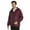 Maroon, variant on 9 Crowns Maximos Men's Water Resistant Fleece Lined Wind Rain Hooded Jacket (Dark Olive, Large)