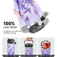 thumbnail image 5 of 30oz Purple Butterfly Tumbler with Handle Flip Straw Leak Proof Insulated Tumbler Butterfly Coffee Mug with Handle Butterfly Gifts for Women/Mom, 5 of 6