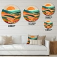 thumbnail image 4 of Designart "Serene Sun-Drenched Elegance I" Minimalism Landscape Metal Round Art Living Room, 4 of 5