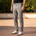 thumbnail image 6 of HBDesign Mens Plaid Dress Pants Quick Dry Breathable Summer Business Casual Versatile Work Trousers, 6 of 7