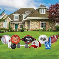 Sports Themed Father's Day Yard Card Decoration Set 9 Pcs  (19259)