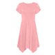 thumbnail image 5 of Mujeres Manga Corta Tops Estilo Casual Cuello Redondo Sólido Irregular Doblado Vestido, Vestido de Manga Corta para las Mujeres Falda Primavera Verano Diario, 5 of 6