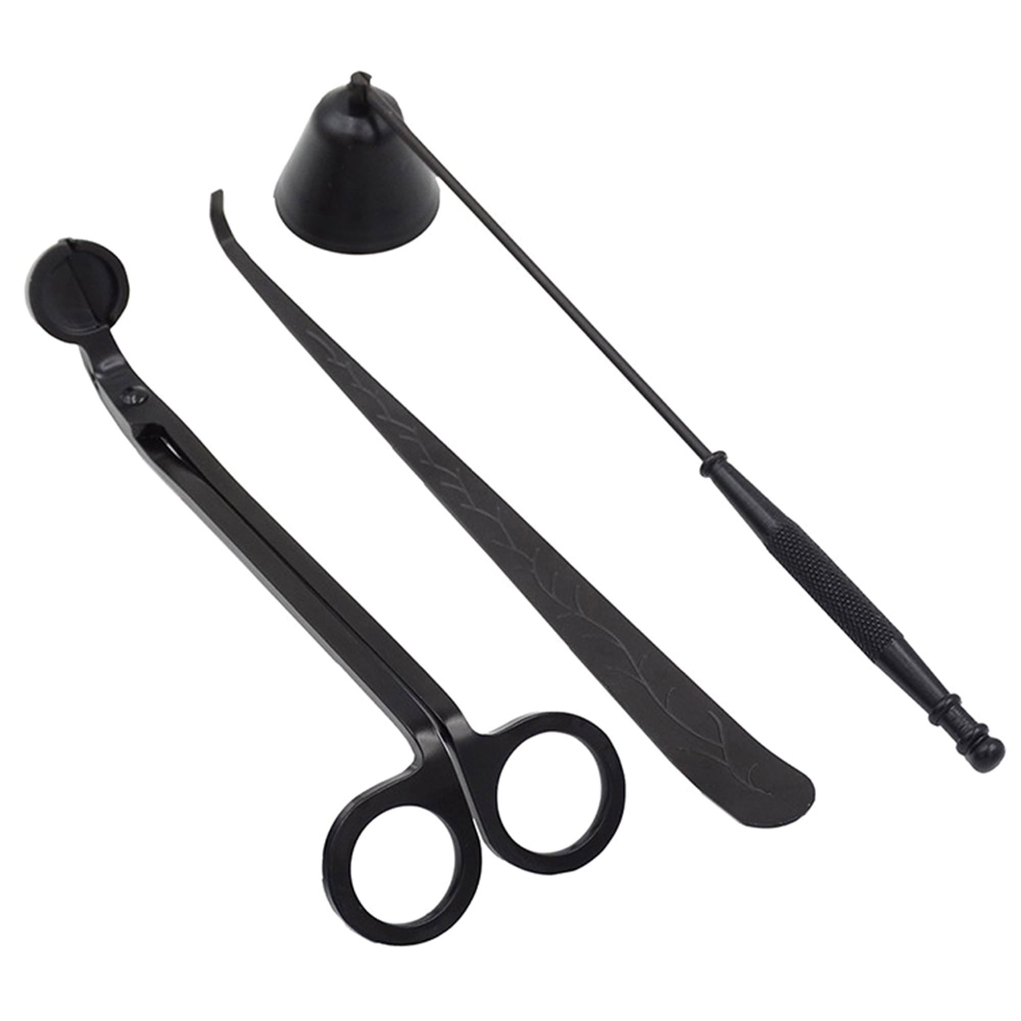 Famgee Candle Snuffer Candle Wick Trimmer Wick Dipper 3 in 1 Candle Accessory Set Black