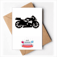 thumbnail image 1 of Motorcycle Mechanical Black Outline Happy Birthday Greeting Cards Envelopes Blank, 1 of 3