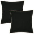 thumbnail image 1 of Smiry Set of 2 Decorative Linen Throw Pillow Covers ,18"x18", Black Square Cushion Covers Pillow Case for Couch Sofa Bed, 1 of 6