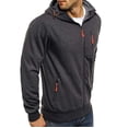 thumbnail image 2 of 1pcs hooded sweatshirt--dark gray-dark gray, 2 of 5