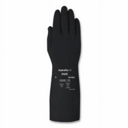 Alphatec 012-38001PP-070 Chemical-Resistant Butyl Gloves, Black - Size 7