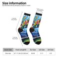 thumbnail image 2 of Picia Floral Truck Welcome Print Athletic Socks for Men & Women – Cushioned Moisture-Wicking Crew Socks for Sports, Running, and Training, Soft & Breathable Size 5-11, 2 of 6