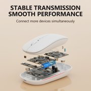 Wireless Mouse, Mouse for Laptop, Bluetooth Mouse, White