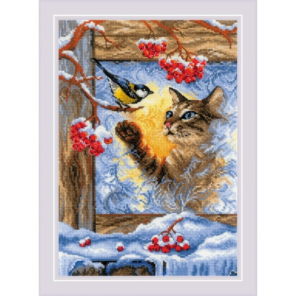 Riolis Counted Cross Stitch Kit 8.25"X11.75"-Meeting At The Window (14 Count)