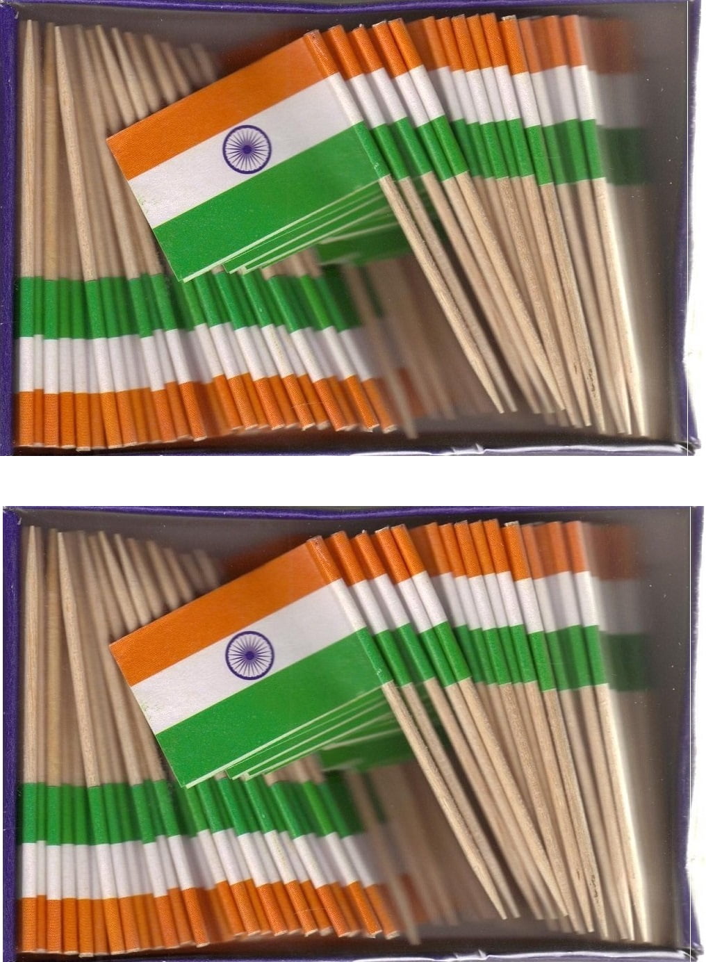 Buffet Sandwich Food Party Sticks Toppers INDIA Flags 72 Indian Flag Picks 