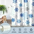 thumbnail image 3 of Winter Christmas Snowflake Shower Curtain Falling Snowflake Waterproof Shower Curtains for Bathroom Decor,72"x72", 3 of 6