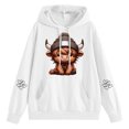 thumbnail image 4 of Womens Hoodies Highland Cattle Print Long Sleeve Hooded Sweatshirts Cute Long Sleeve Loose Pullover Tops Winter Y2k Clothes, 4 of 5