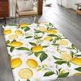 thumbnail image 2 of Lemon Summer Area&nbsp;Rug 4x6ft Floral Lemon Yellow Green Non-Slip&nbsp;Washable Square&nbsp;Rugs Soft Felt Indoor Floor Mat for Bedroom Kitchen Living Room Bathroom, 2 of 9