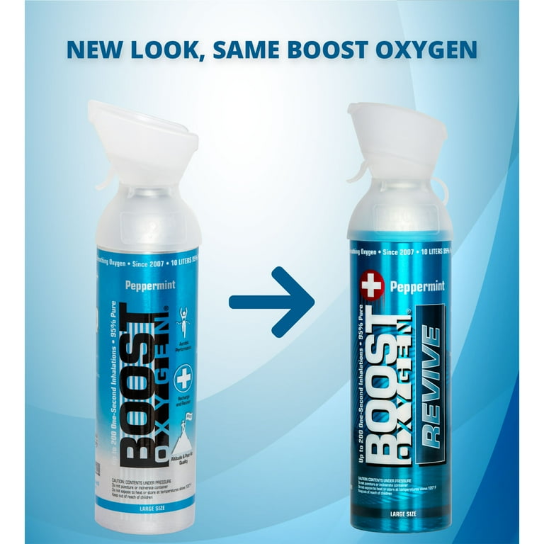 Boost Oxygen Natural Portable 10 Liter Pure Oxygen Peppermint 1 Pack