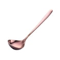 thumbnail image 3 of Stainless Steel Soup Spoon - Large Head Long Handle Serving Spoon for Home and Restaurant - D, 3 of 8