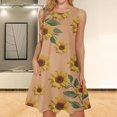 thumbnail image 2 of Mujeres verano casual sin mangas cuello redondo gradiente impreso bolsillo manga vestidos vestido suelto OAVQHLG3B Store lin121212, 2 of 5