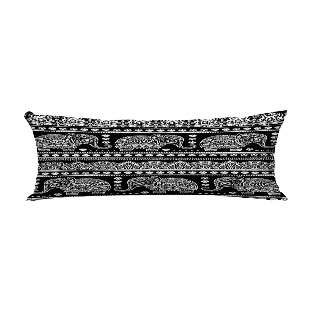 ECZJNT Black Cotton Pillowcase