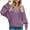 Purple, variant on Turilly Women's Casual Loose Solid Color Knit Sweater V-Neck Sweaters